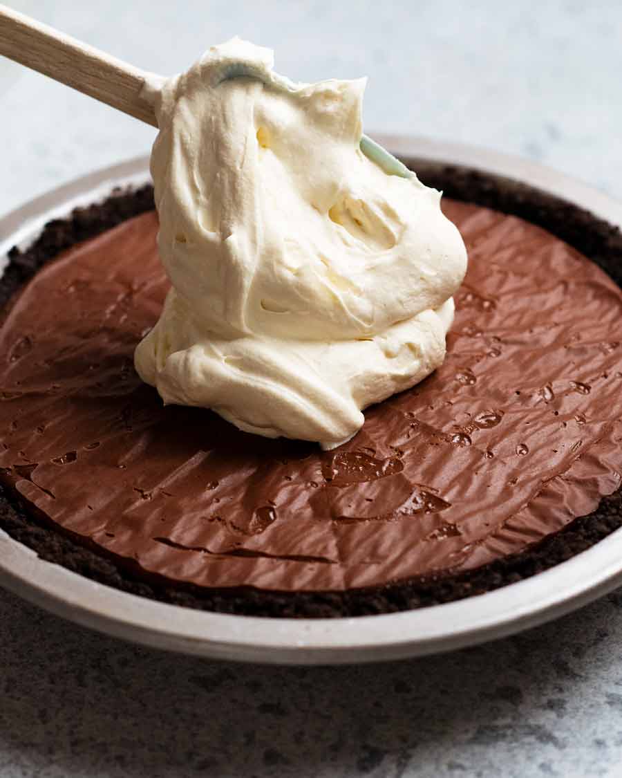 Making Chocolate Cream Pie