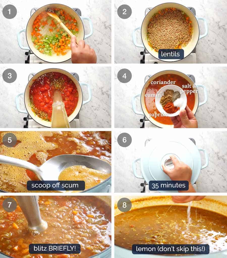 How to make easy lentil soup
