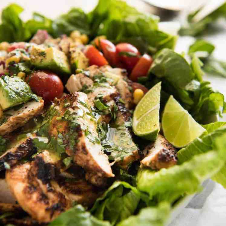 Loaded with all the good stuff! This Mexican Chicken and Avocado Salad is unbelievably good! www.recipetineats.com