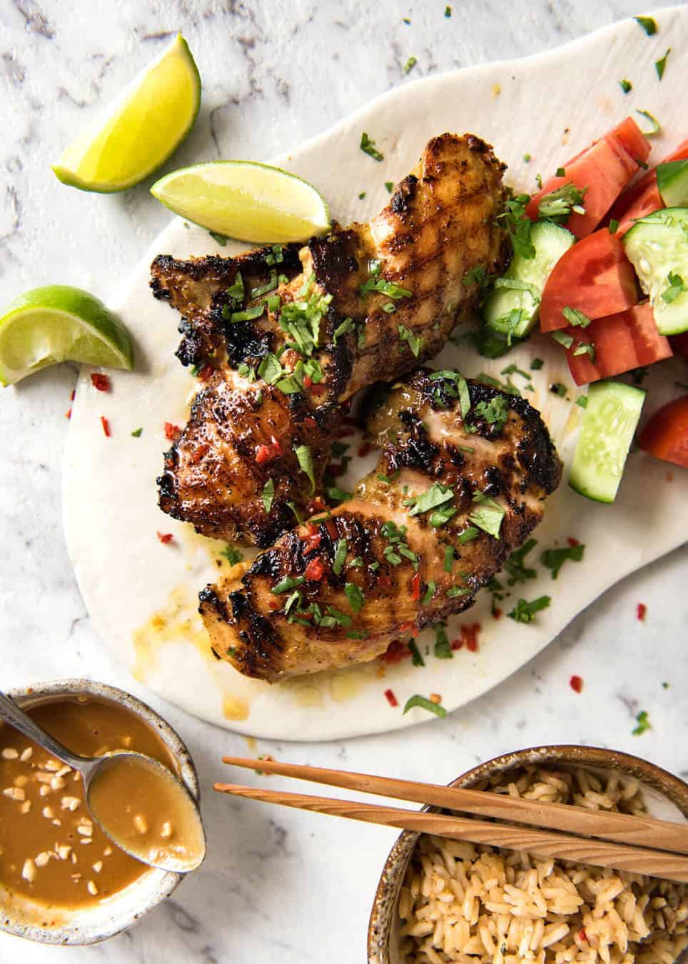 Thai Coconut Chicken - Chicken marinated in a sensational Thai coconut marinade. Great for BBQ, stove or roasting. www.recipetineats.com