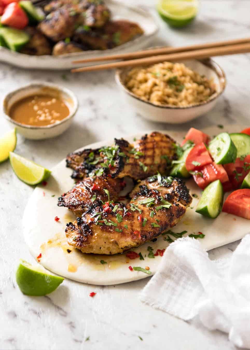 Thai Coconut Chicken - Chicken marinated in a sensational Thai coconut marinade. Great for BBQ, stove or roasting. www.recipetineats.com