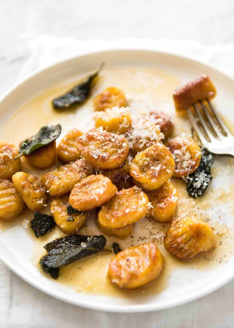 Easy Pumpkin Gnocchi with Sage Butter Sauce | RecipeTin Eats