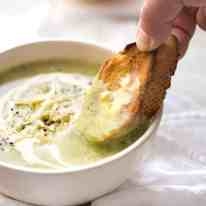 Silky, thick, Healthy Creamy Zucchini Soup. Perfect for dunking in hot crusty bread! recipetineats.com