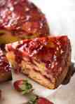 Upside Down Strawberry Cake - to say this is bursting with fresh strawberry flavours is an understatement! recipetineats.com