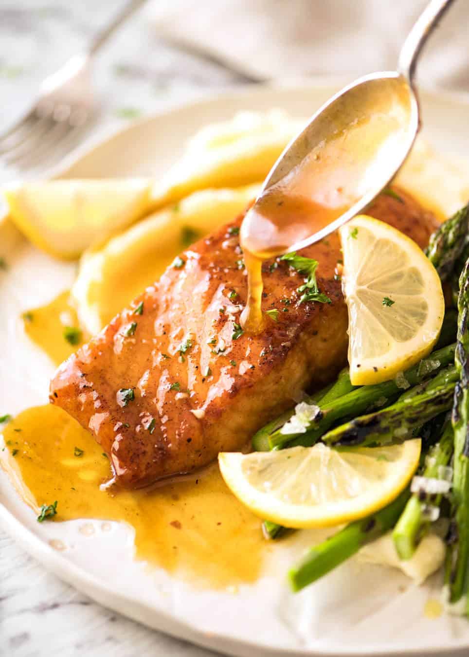 Honeyed Delight: Savor The Irresistible Lemon Honey Glazed Salmon