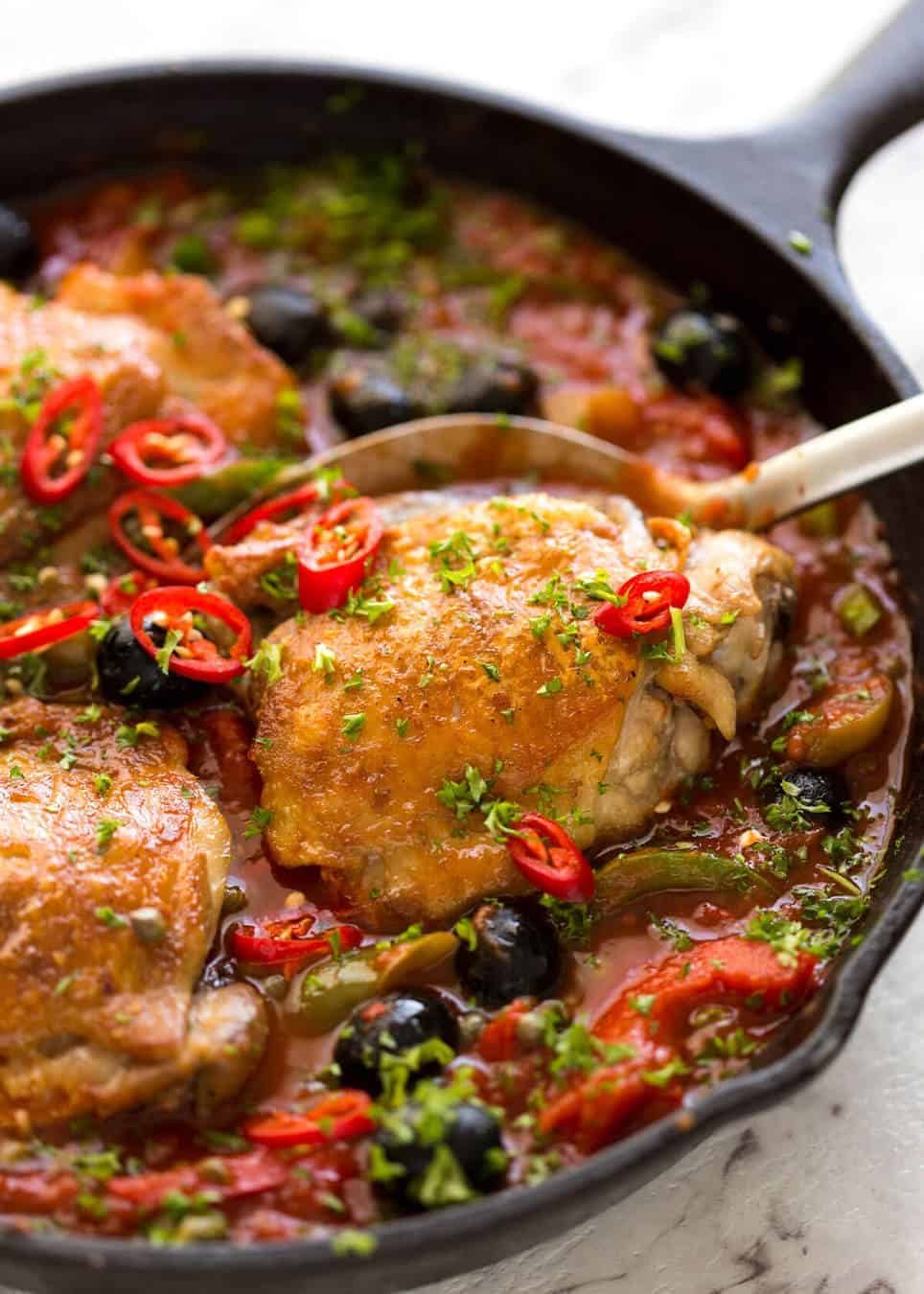 Pollo alla Cacciatora (Hunter's Chicken Style)