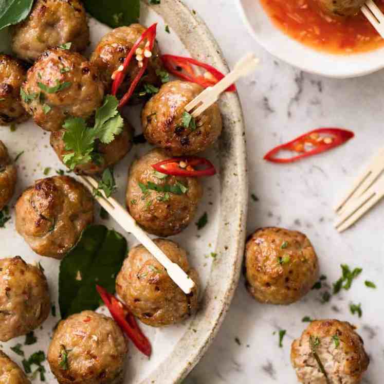 These Thai Meatballs are packed with bright, earthy Thai flavours! Make these with chicken or pork. recipetineats.com