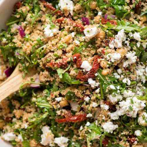 12 Minute Couscous Salad With Sun Dried Tomato And Feta Recipetin Eats