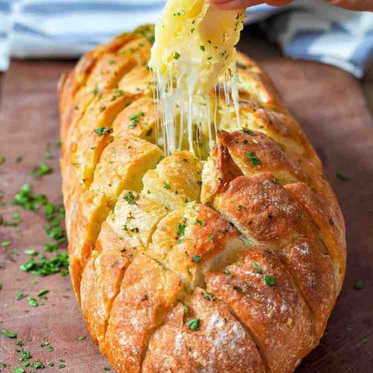 The World Famous Cheese and Garlic Crack Bread - it's cheesy garlic bread, on crack!