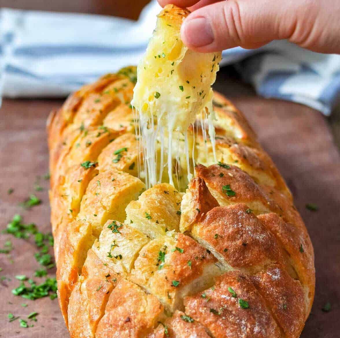 Cheese and Garlic Crack Pull Apart Bread 