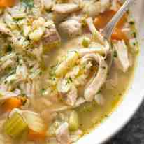 Chicken and Rice Soup with Rotisserie Chicken - Finding Zest