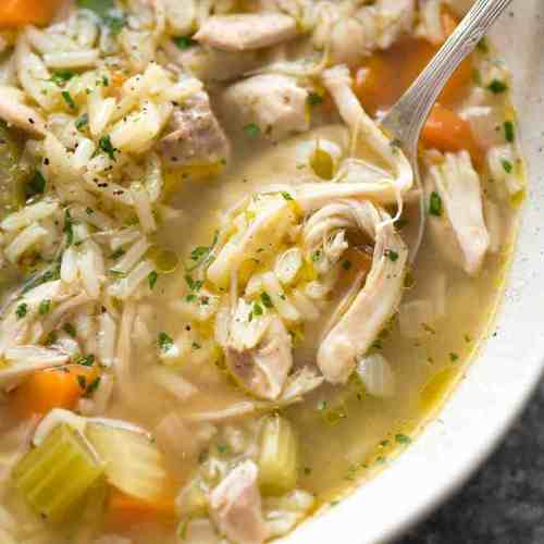 Order Chicken Rice Soup food online from Oriental Delight store, Dover on bringmethat.com