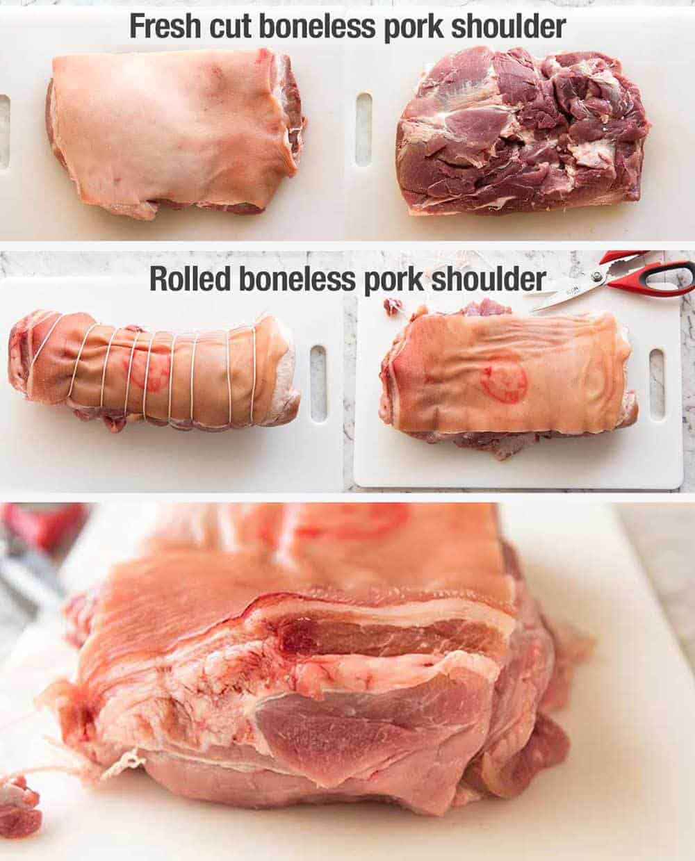 Pork Shoulder Cuts for slow roasted pork with crispy crackling.
