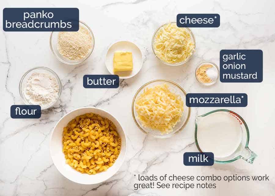 What goes in Baked Mac and Cheese