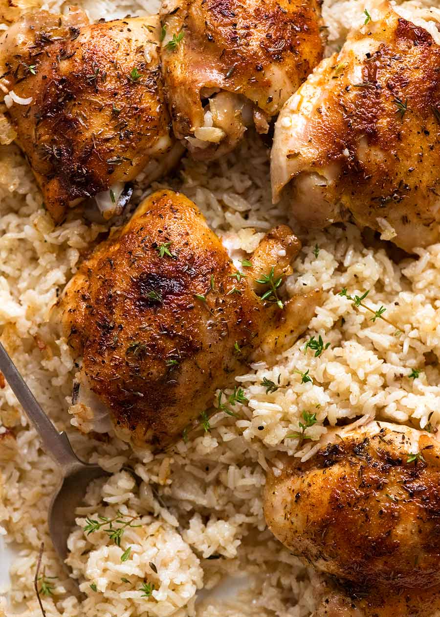 Oven Baked Chicken And Rice Recipetin Eats