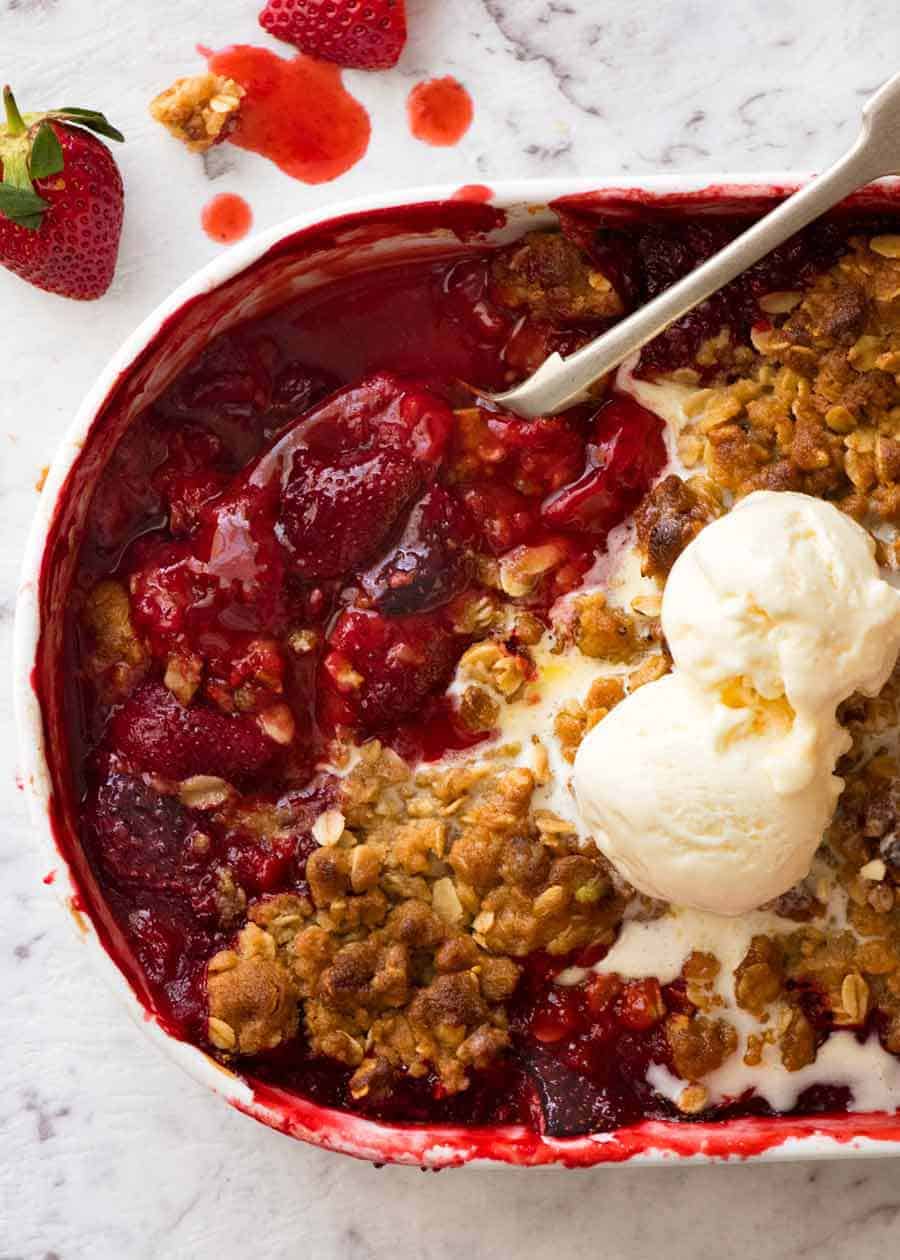 Strawberry Crumble | RecipeTin Eats