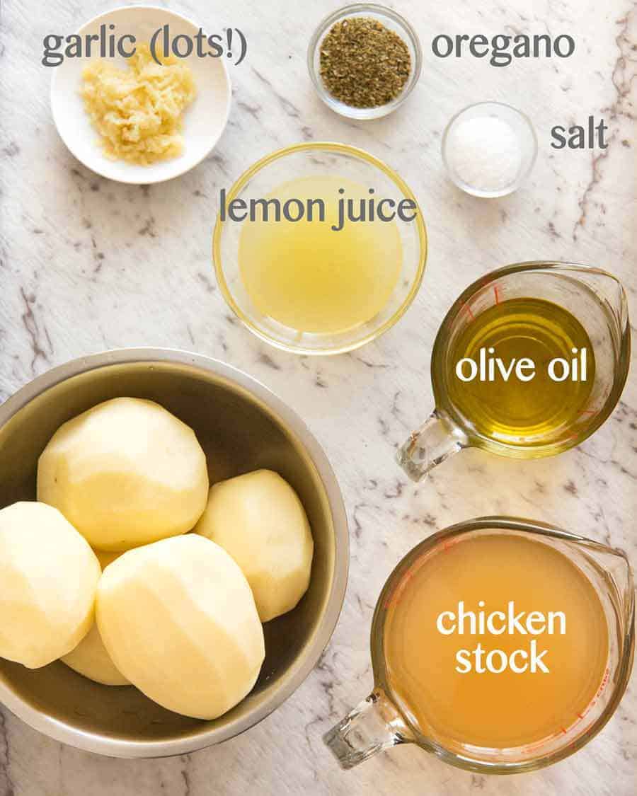 Ingredients for Greek Lemon Potatoes