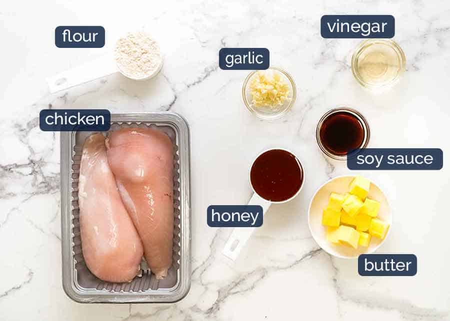 Ingredients for Honey Garlic Chicken Breast