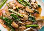 Close up of Chop Suey - Chicken Stir Fry - ready to be served