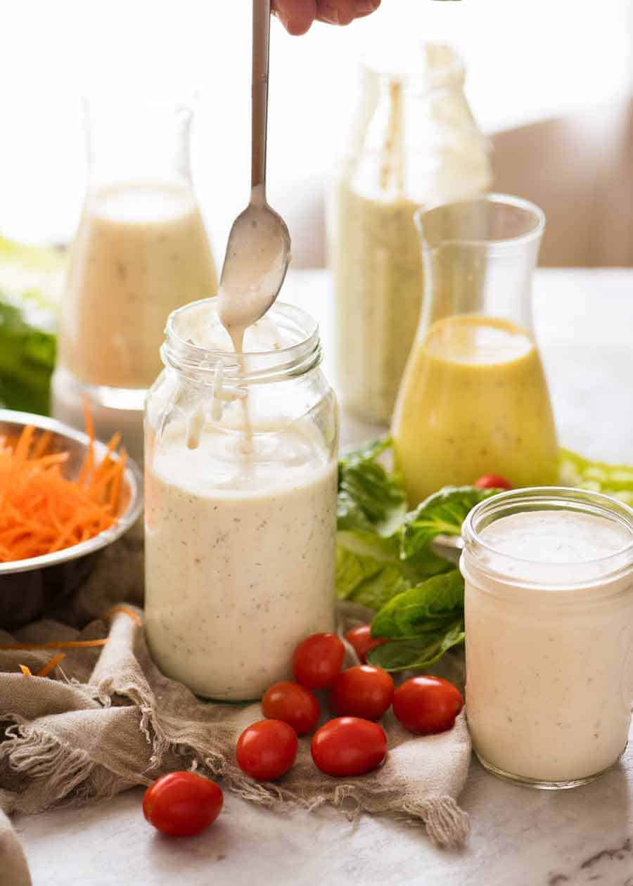 5 Healthier, Creamy Yogurt Salad Dressings | RecipeTin Eats
