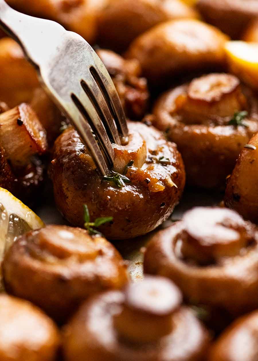 Garlic Butter Roasted Mushrooms | RecipeTin Eats