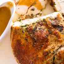 Overhead photo of Slow Cooker Garlic Herb Turkey Breast