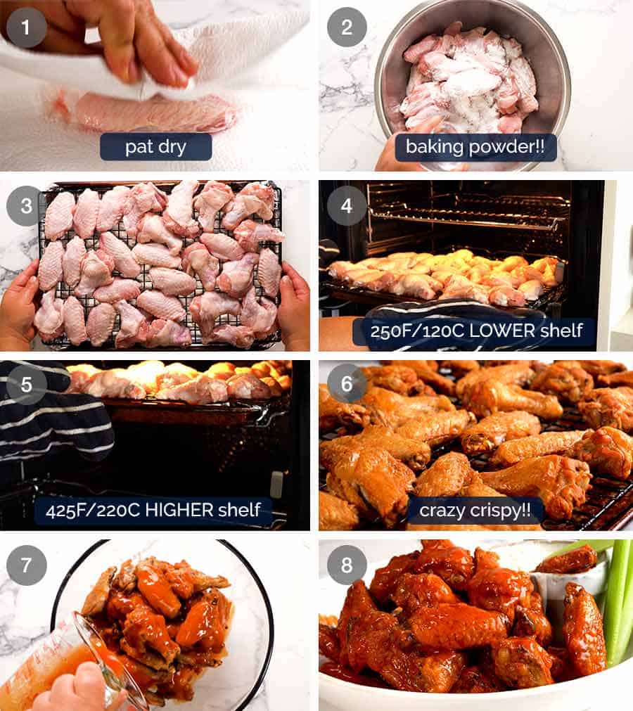 How to make crispy oven baked Buffalo Wings