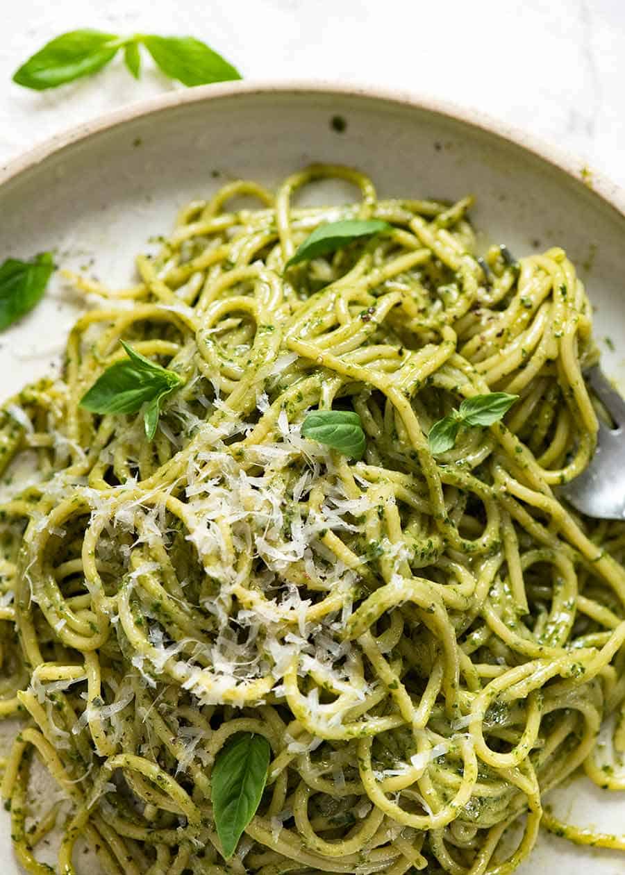 Pesto Pasta - with plenty of pesto sauce! | RecipeTin Eats