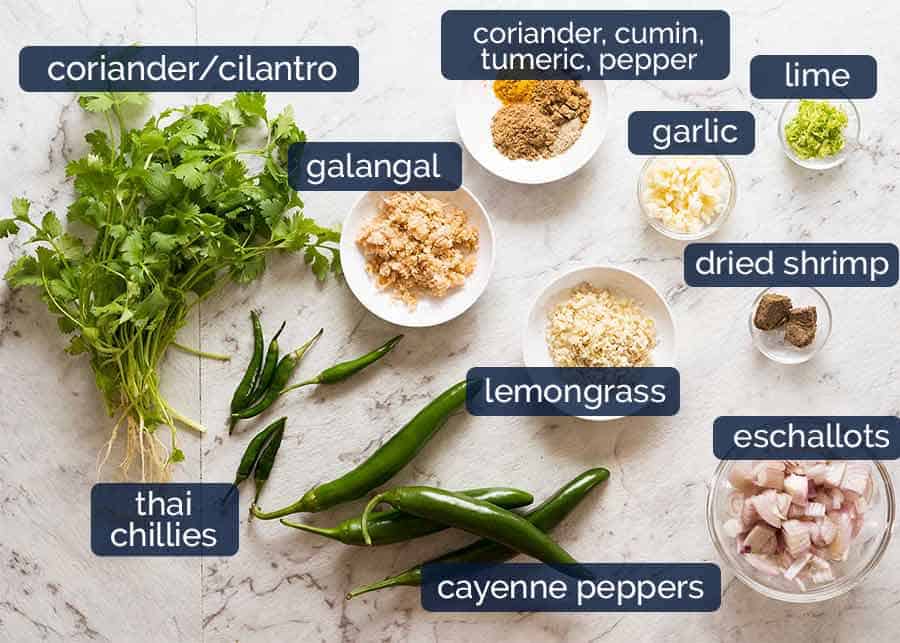 What goes in Thai Green Curry Paste homemade from scratch