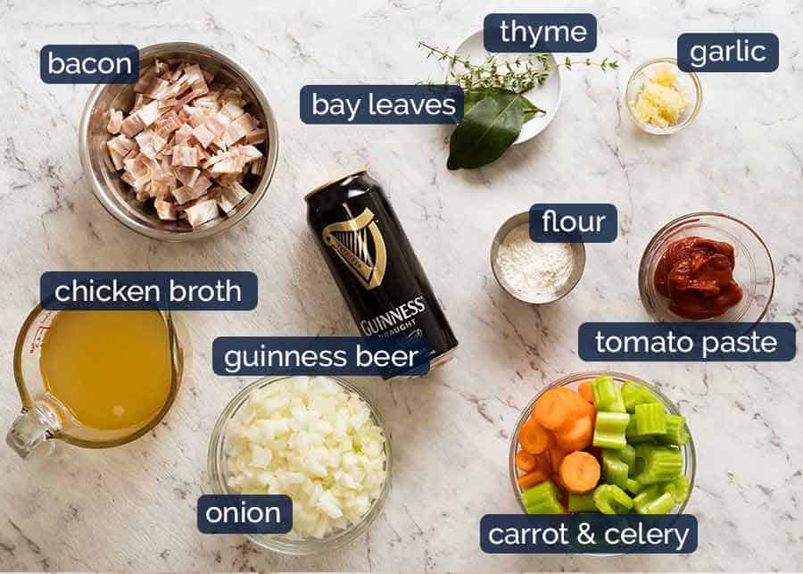 Ingredients in Irish Beef Guinness Stew