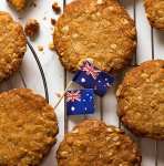 Close up of Australian Anzac biscuits