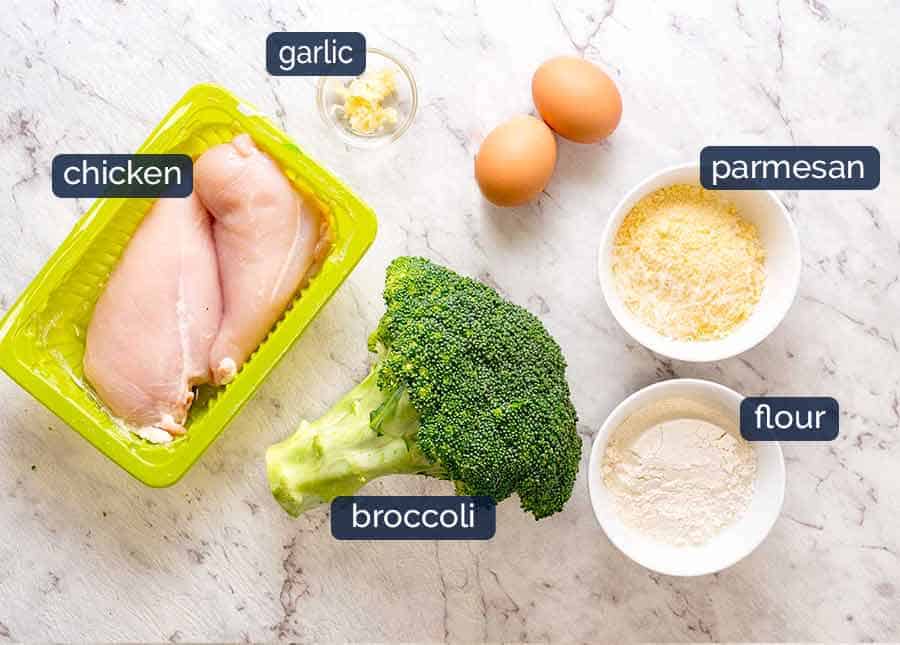 Broccoli Chicken Fritter ingredients