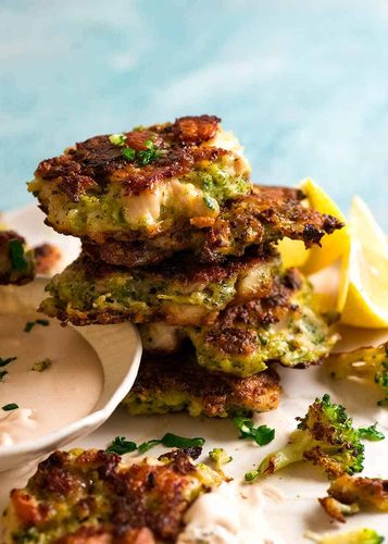 Broccoli Chicken Fritters Recipetin Eats