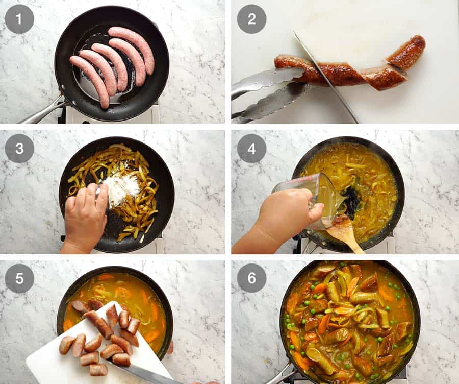 How to make Curried Sausages