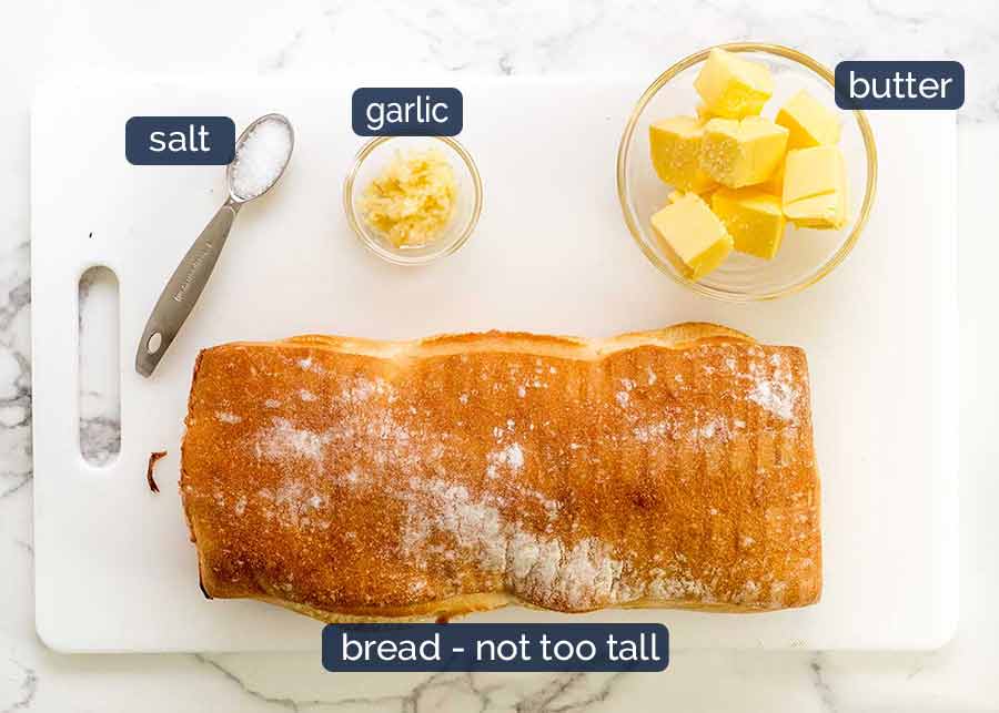 Ingredients in Grilled Garlic Bread
