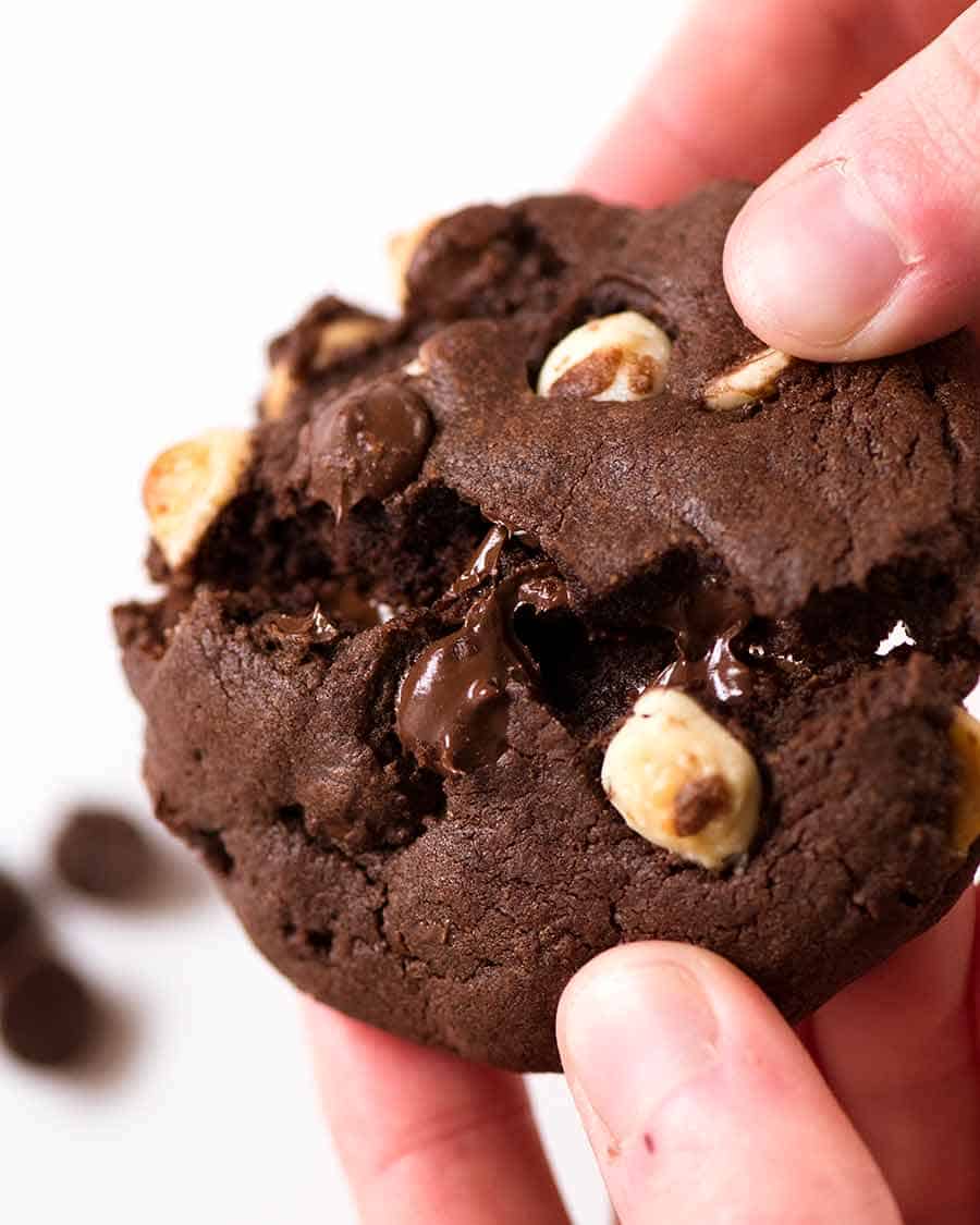 Outrageous Triple Chocolate Cookies | Recipetin Eats