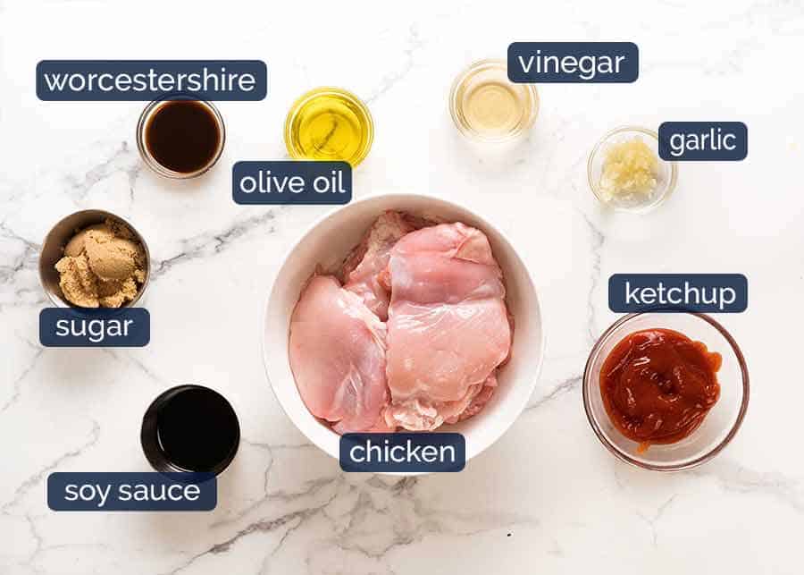 Sticky Grilled Chicken ingredients