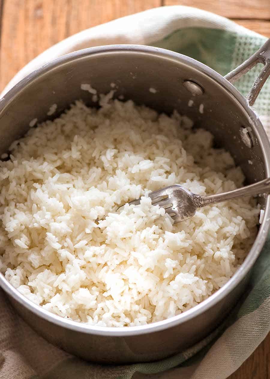 Photo of cooked rice in a saucepan - how to cook rice on the stove