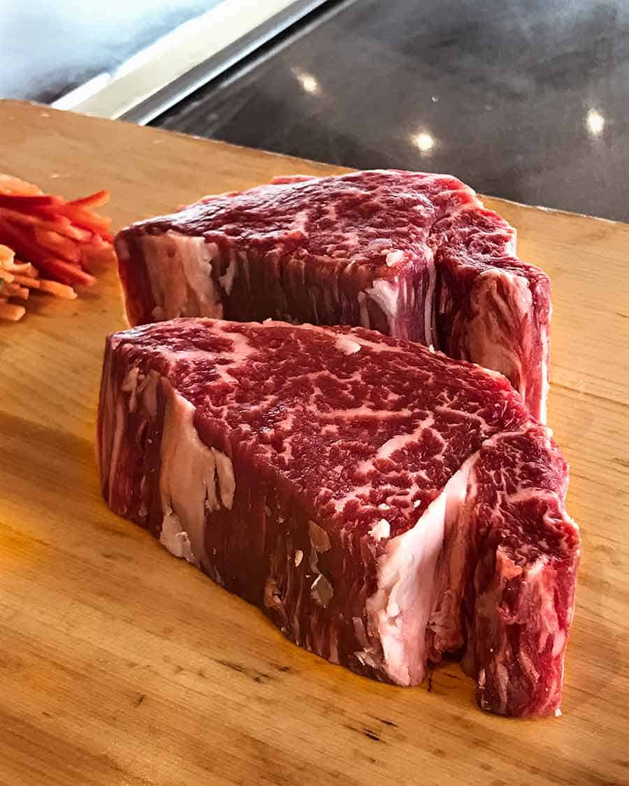 Raw wagyu beef in Tokyo