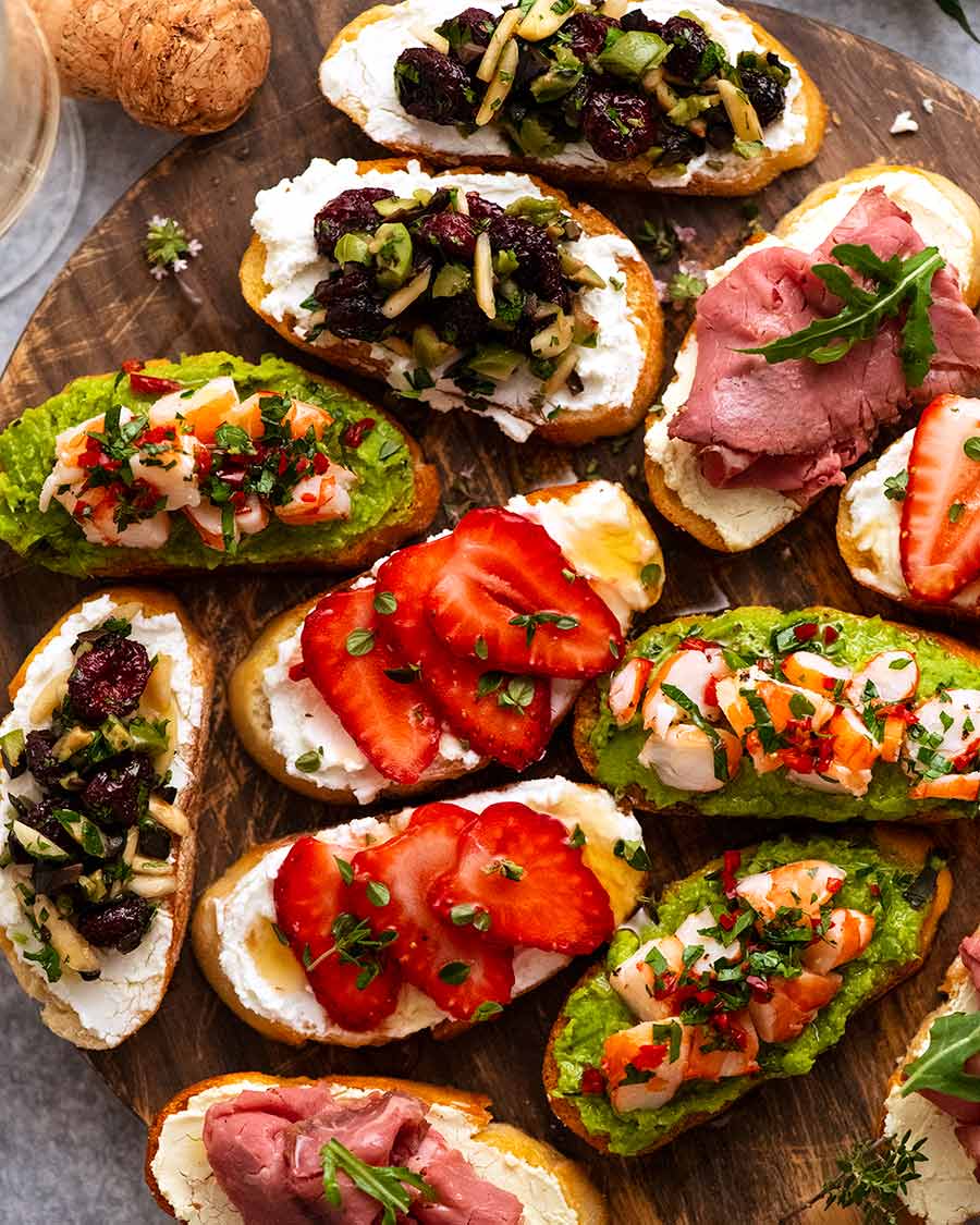 Holiday Crostini Topping Ideas