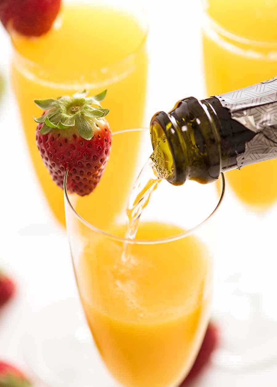 How to make Mimosas - Champagne cocktail | RecipeTin Eats