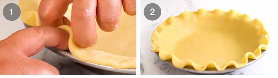 How to crimp Pie Crust