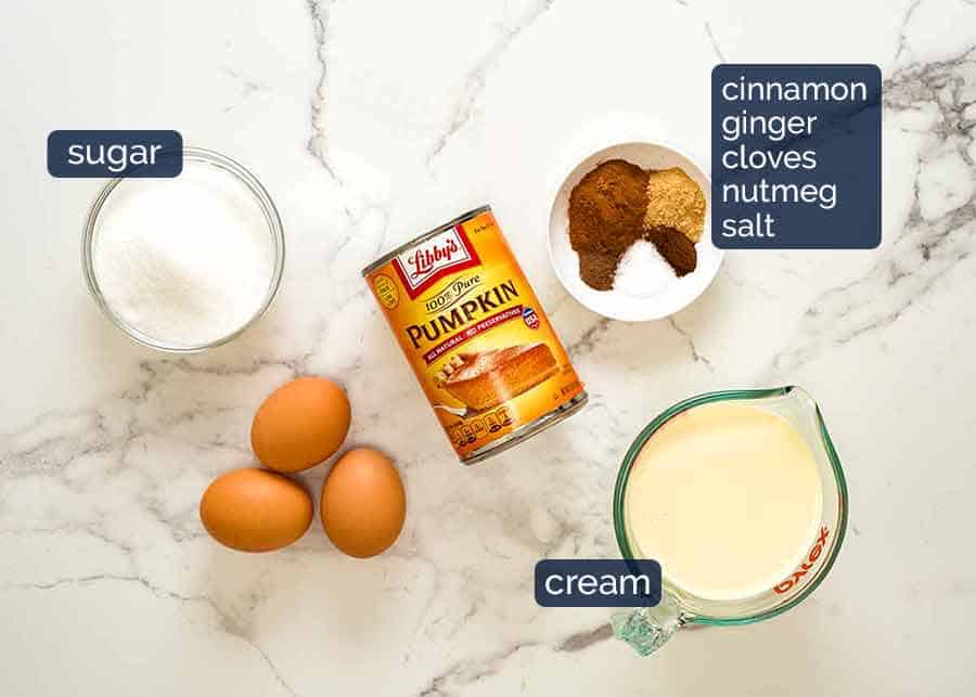 What you need for Pumpkin Pie Filling