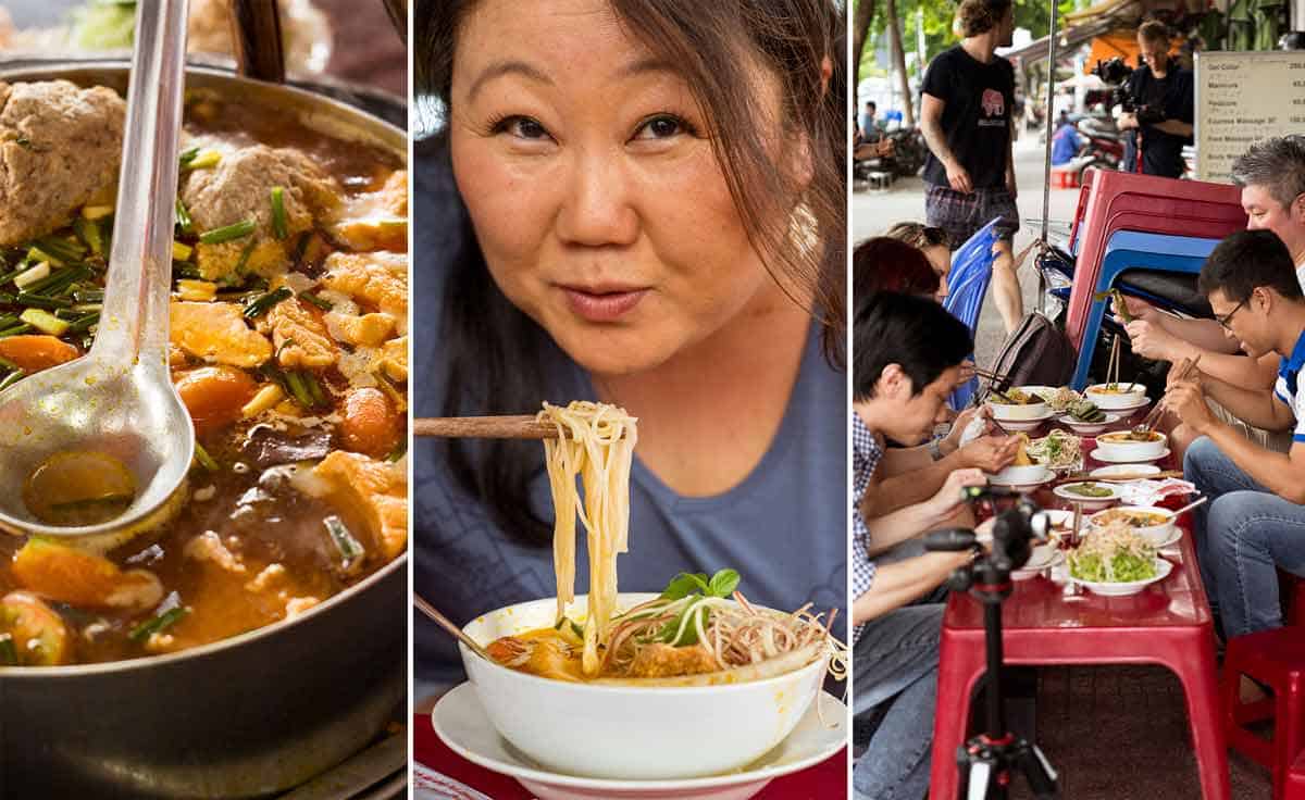 Best place for Bn riu - Vietnamese Crab noodle soup - Bun Rieu Ganh in District 1 Saigon