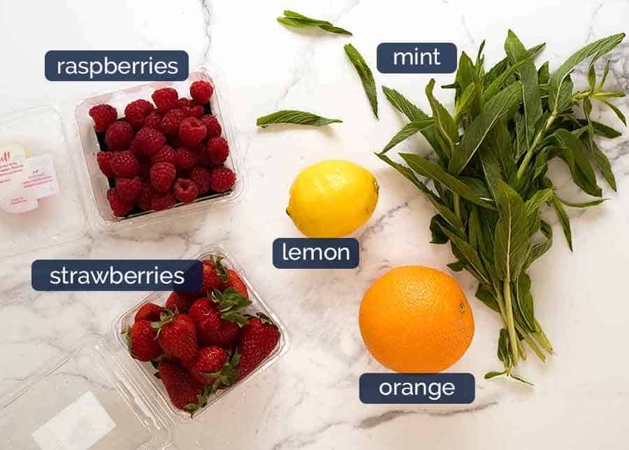 Fruit in fruit punch