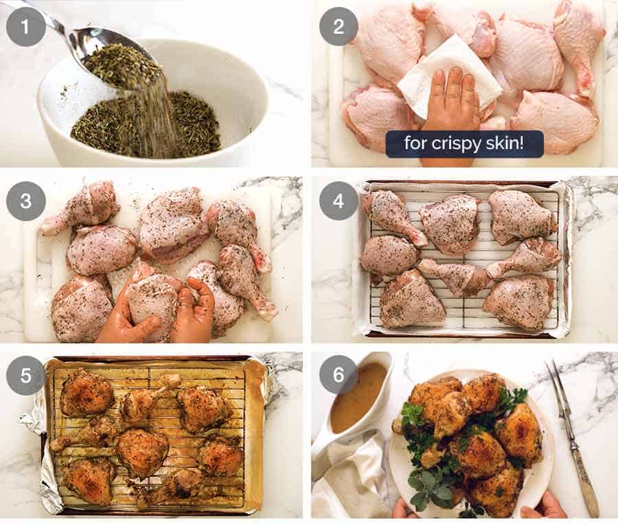 How to make Herb Baked Chicken and Gravy (EASY Roast Chicken)
