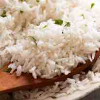 Close up of a pile of fluffy Basmati Rice