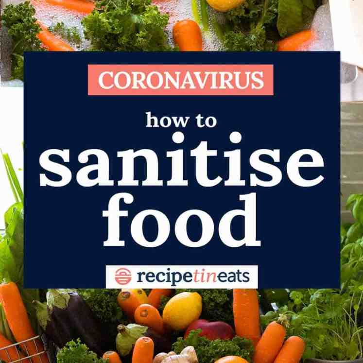 Coronavirus how to sanitise food - food safety