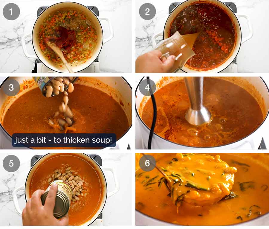 How to make Creamy Tomato Bean Soup