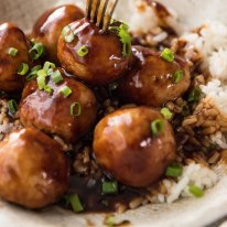 Teriyaki Chicken Meatballs - chicken mince recipe